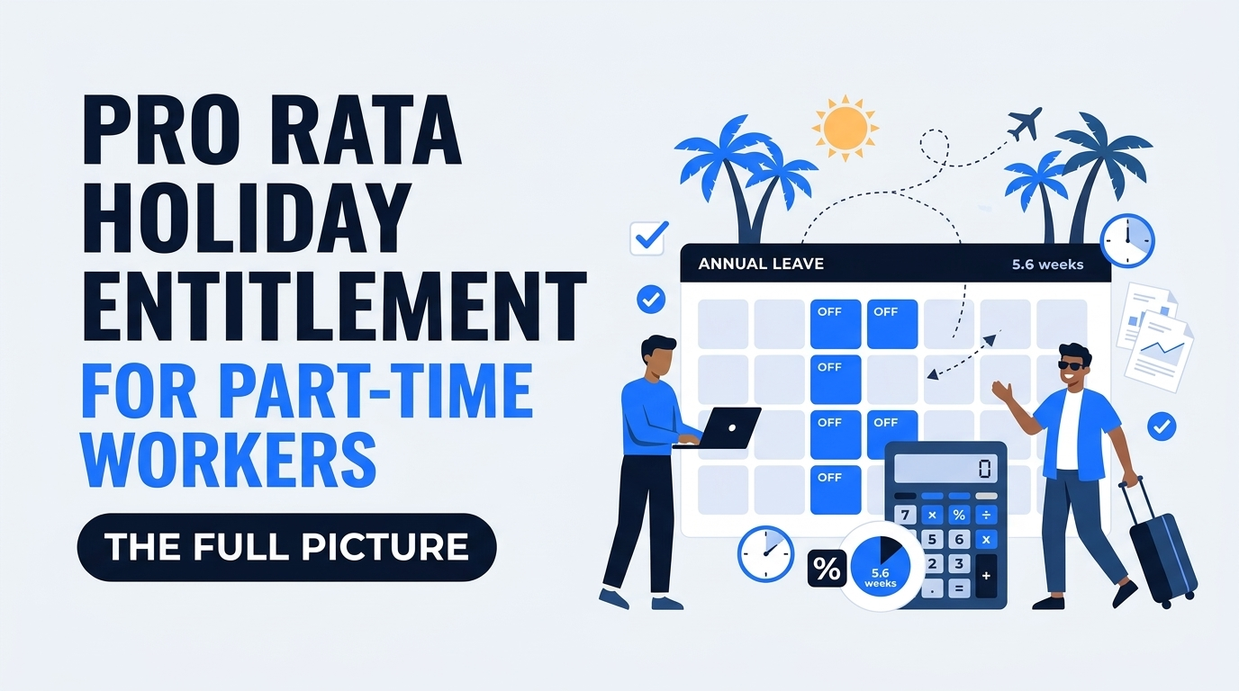 Pro rata holiday entitlement for part-time workers — annual leave calendar showing 5.6 weeks